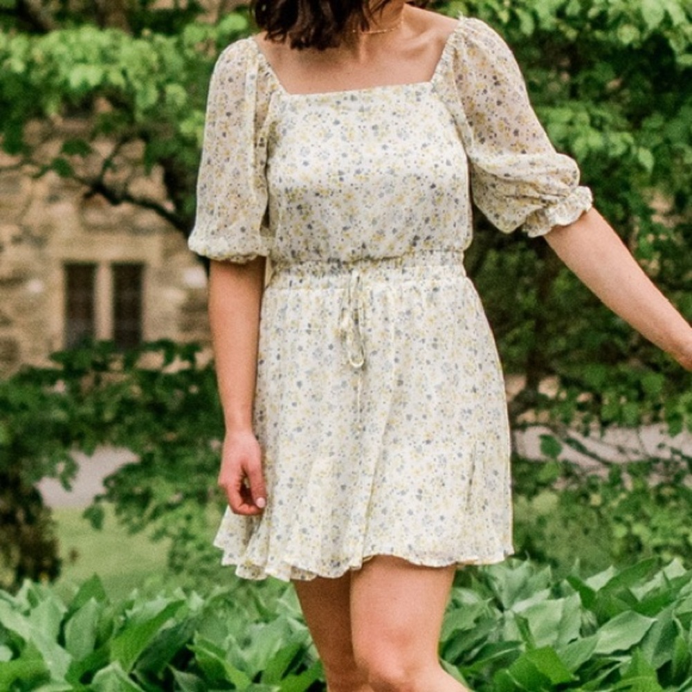 White, floral dress